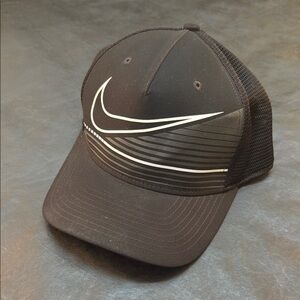 Nike Black Cap with White Swoosh